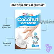 7th Heaven Softening Coconut Foot Mask - Repairs & Smooths Cracked Feet