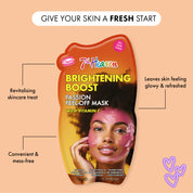 7th Heaven Passion Peel-Off Mask with Vitamin C - Brightens & Clarifies, Pack of 6