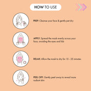 7th Heaven Passion Peel-Off Mask with Vitamin C - Brightens & Clarifies, Pack of 6