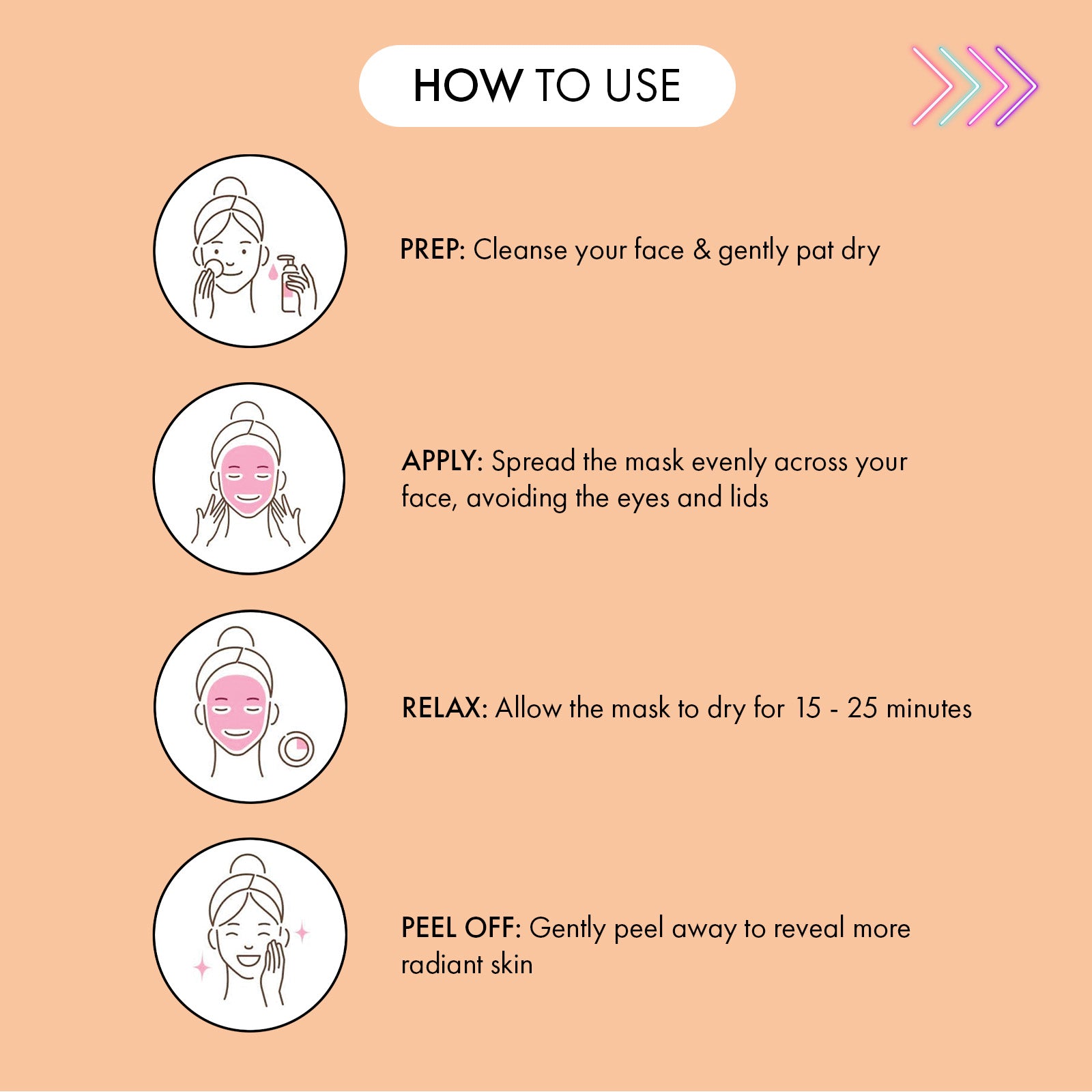 7th Heaven Passion Peel-Off Mask with Vitamin C - Brightens & Clears Skin