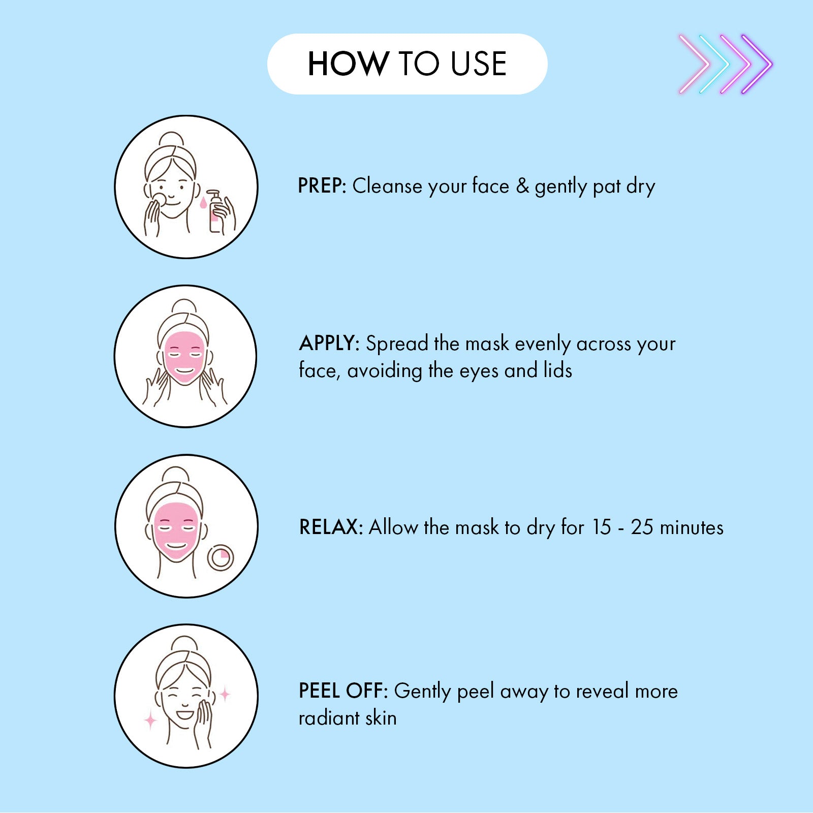 7th Heaven Manuka Honey Peel-Off Mask with Vitamin E - Nourishes & Softens, Pack of 6