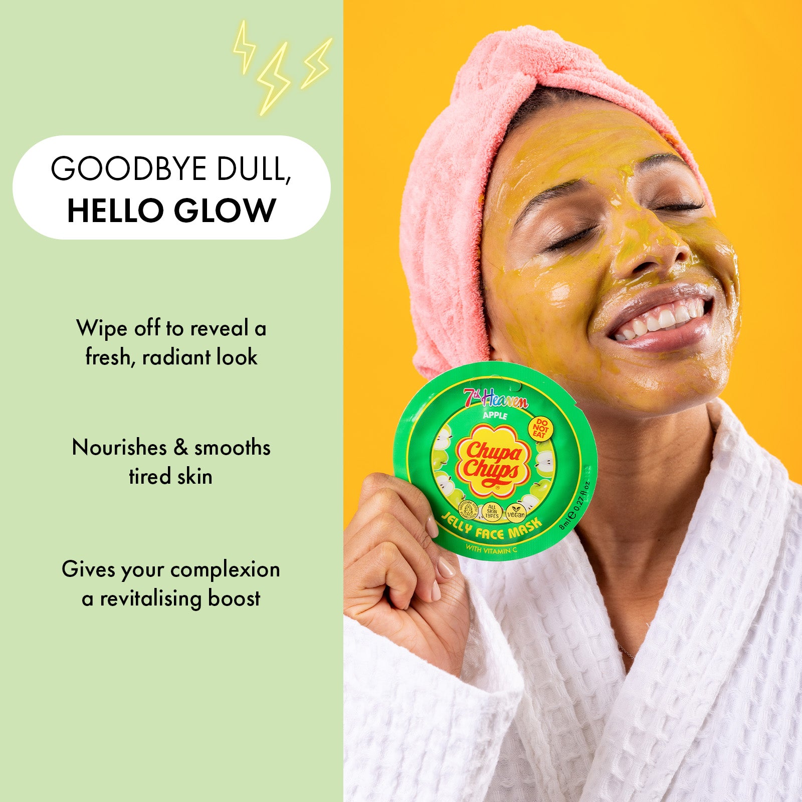 7th Heaven Chupa Chups Apple Jelly Mask with Vitamin C - Refreshes & Brightens