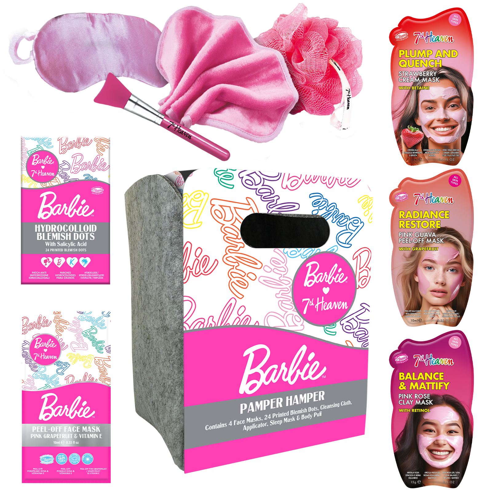 7th Heaven Barbie™ Pamper Hamper - Moisturising & Fun Skincare Gift Set