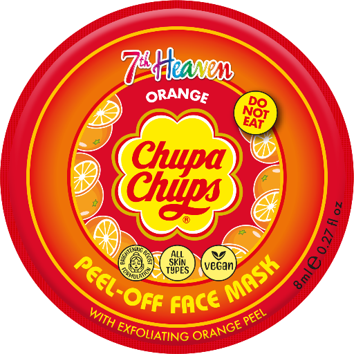 7th Heaven Chupa Chups Orange Peel-Off Mask - Exfoliates & Brightens Skin