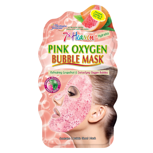 7th Heaven Pink Oxygen Grapefruit Bubble Face Mask - Cleansing & Refreshing