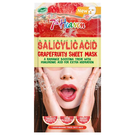 7th Heaven Salicylic Acid Grapefruity Sheet Face Mask - Hydrating & Soothing