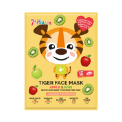 7th Heaven Tiger Face Mask with Apple & Kiwi - Revitalises & Refreshes