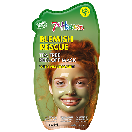 7th Heaven Tea Tree Peel-Off Mask with Niacinamide - Blemish Rescue & Oil Control