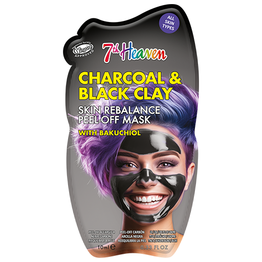 7th Heaven Charcoal & Black Clay Peel-Off Mask - Rebalances & Firms Skin