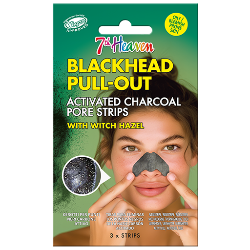 7th Heaven Charcoal Pore Strips - Clears Blackheads with Witch Hazel