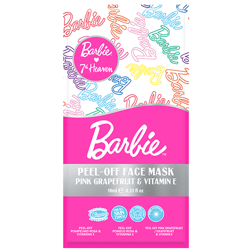 7th Heaven Barbie™ Peel-Off Face Mask with Grapefruit & Vitamin E - Brightens & Smooths