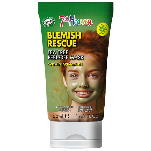 7th Heaven Tea Tree Peel-Off Mask with Niacinamide - Blemish Control & Clarity, 50ml