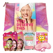 7th Heaven You Deserve This Self-Care Gift Bag with Hyaluronic Acid & Retinol Face Masks + Accessories
