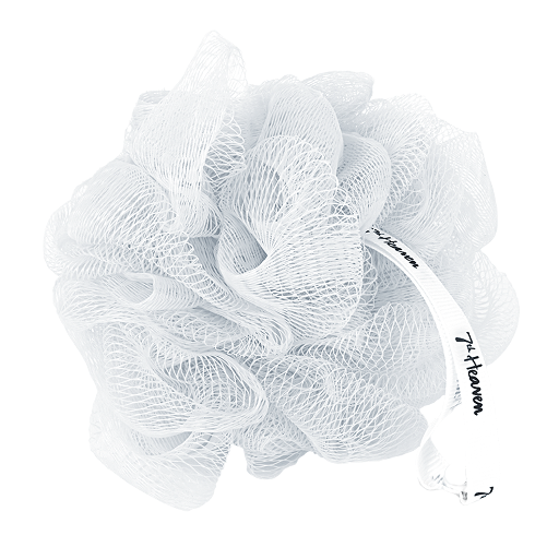 7th Heaven White Body Puff - Gentle Cleansing & Exfoliation