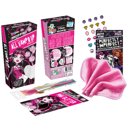 7th Heaven Monster High Draculaura Gift Set - Glitter Peel-Off Face Mask & Goodies