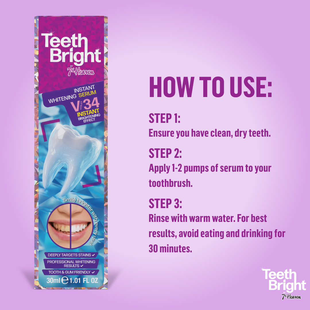 Teeth Bright by 7th Heaven Instant Whitening Serum - With Advanced PAP Technoloy
