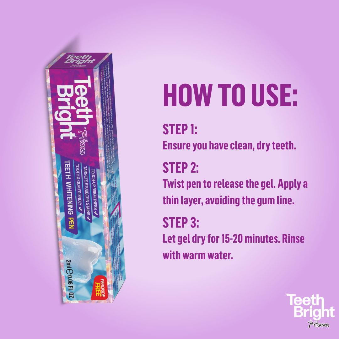 Teeth Bright by 7th Heaven - Whitening Pen with Advanced PAP Technology