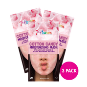 7th Heaven Cotton Candy Face Mask with Sweet Almond Oil - Moisturising & Softening, Pack of 3