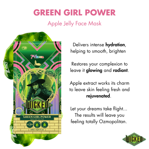 7th Heaven Wicked Green Girl Power - Elphaba Apple Jelly Face Mask