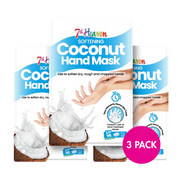 7th Heaven Coconut Hand Mask - Moisturising & Soothing for Dry, Chapped Hands, Pack of 3