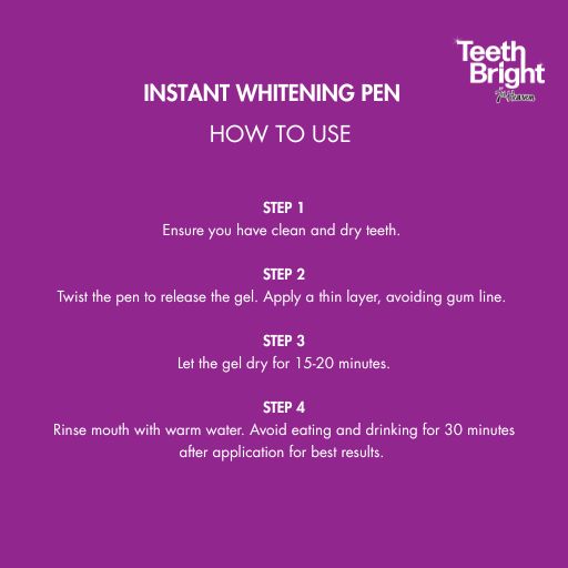 Teeth Bright by 7th Heaven - Whitening Pen with Advanced PAP Technology