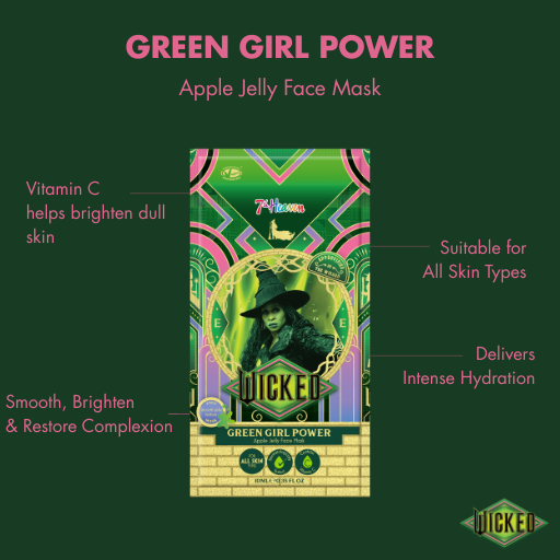7th Heaven Wicked Green Girl Power - Elphaba Apple Jelly Face Mask