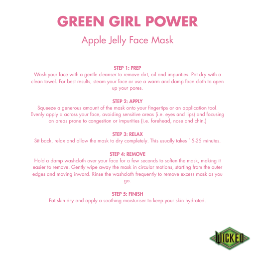 7th Heaven Wicked Green Girl Power - Elphaba Apple Jelly Face Mask