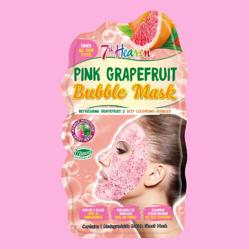 7th Heaven Pink Grapefruit Bubble Face Mask - Cleansing & Refreshing