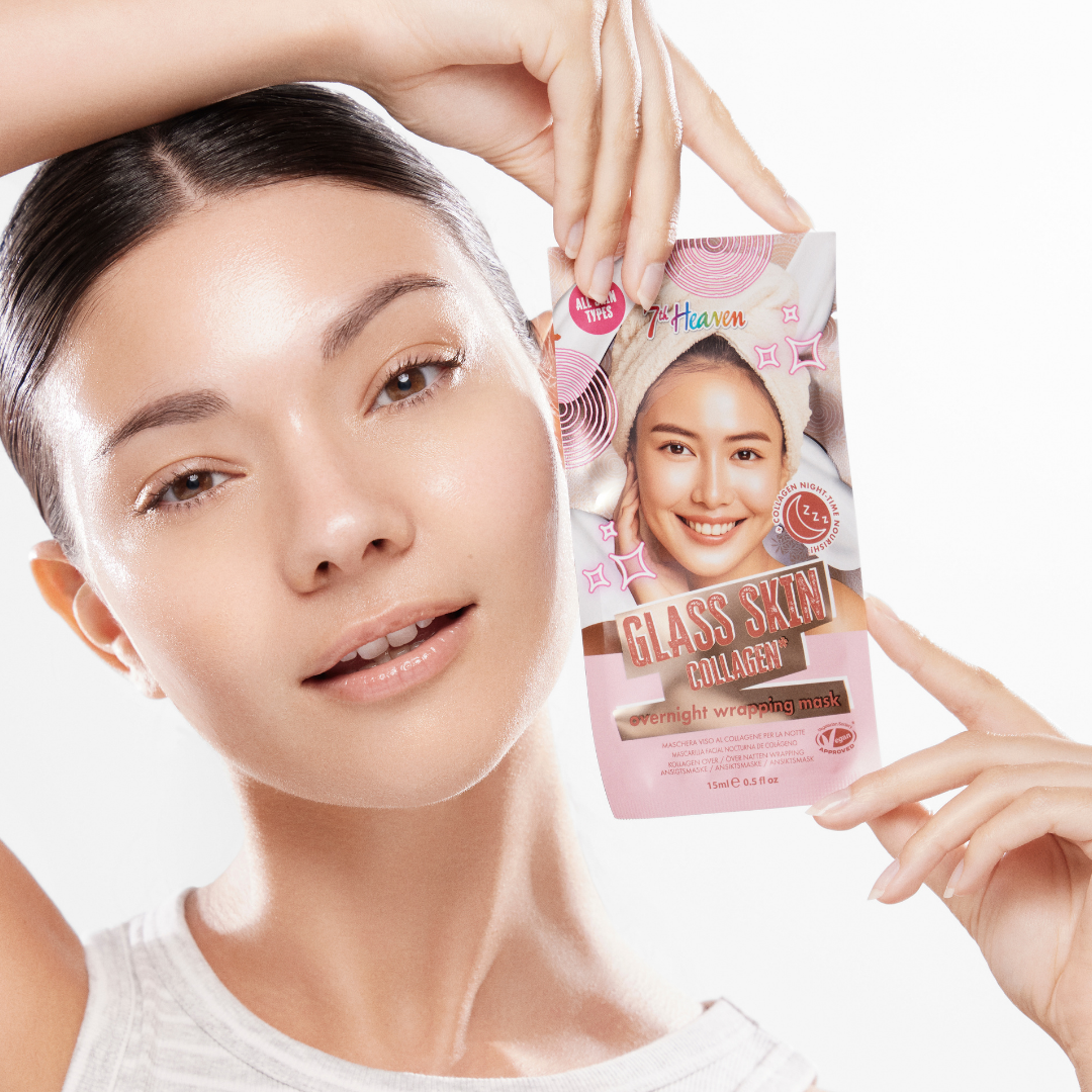 7th Heaven Glass Skin Collagen Wrapping Mask Bundle - Pack of 4