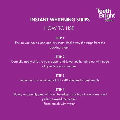 Teeth Bright by 7th Heaven Teeth Whitening Strips with Advanced PAP Technology - 7 Day Pack