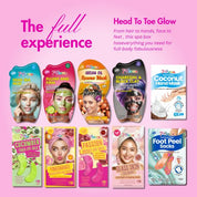 7th Heaven Head to Toe Spa Gift Set - Face, Hand & Foot Masks to Spa At Home