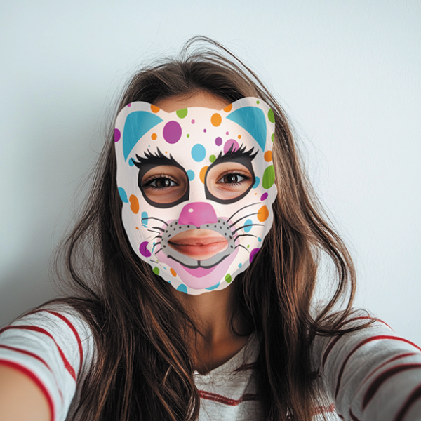 7th Heaven Rainbow Leopard Face Mask with Apple & Cherry - Hydrate & Glow