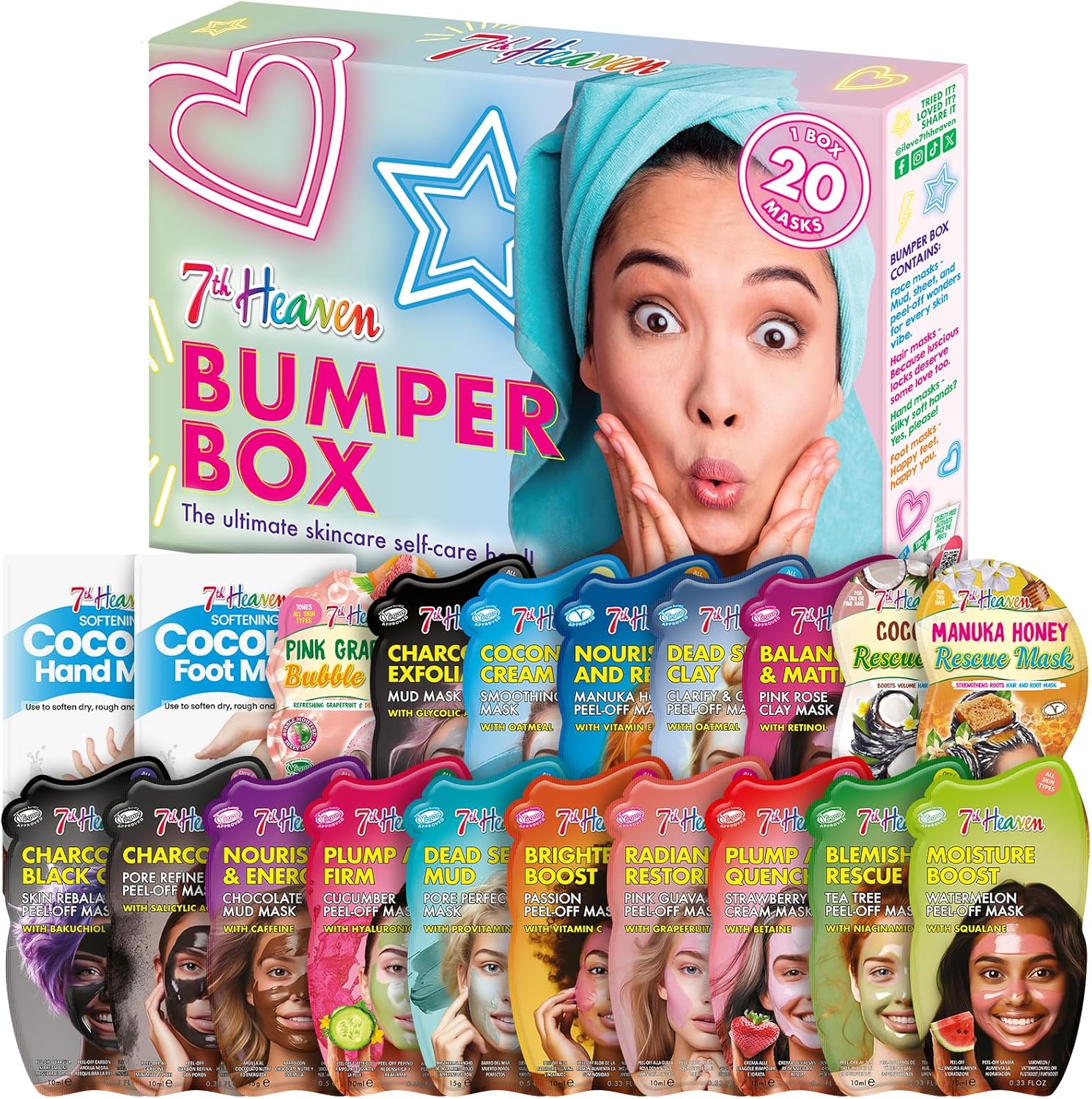 7th Heaven Bumper Box Pamper Face Mask Gift Set – 7thHeavenUK