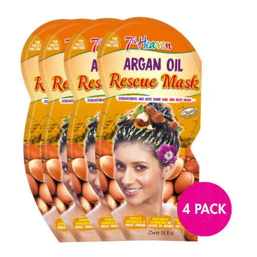 7th Heaven Argan Oil Hair Mask - Repairing & Shine Boosting, Pack of 4