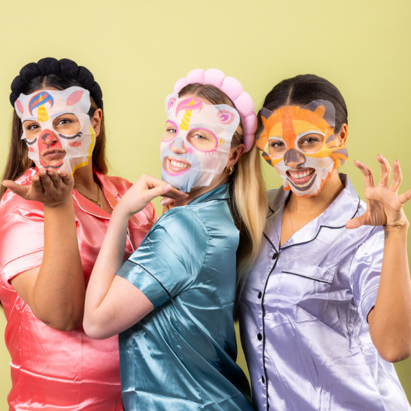 7th Heaven Rainbow Leopard Face Mask with Apple & Cherry - Hydrate & Glow