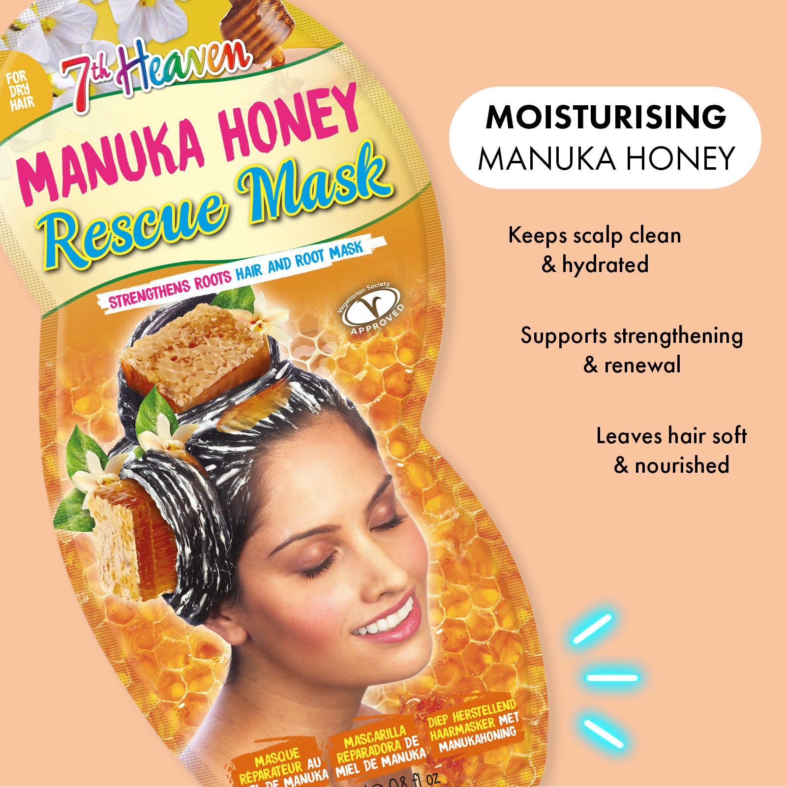 7th Heaven Manuka Honey Hair Mask - Nourishes Dry Hair & Scalp