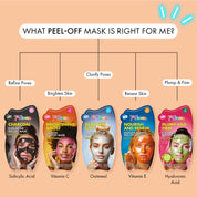 7th Heaven Passion Peel-Off Mask with Vitamin C - Brightens & Clarifies, Pack of 6