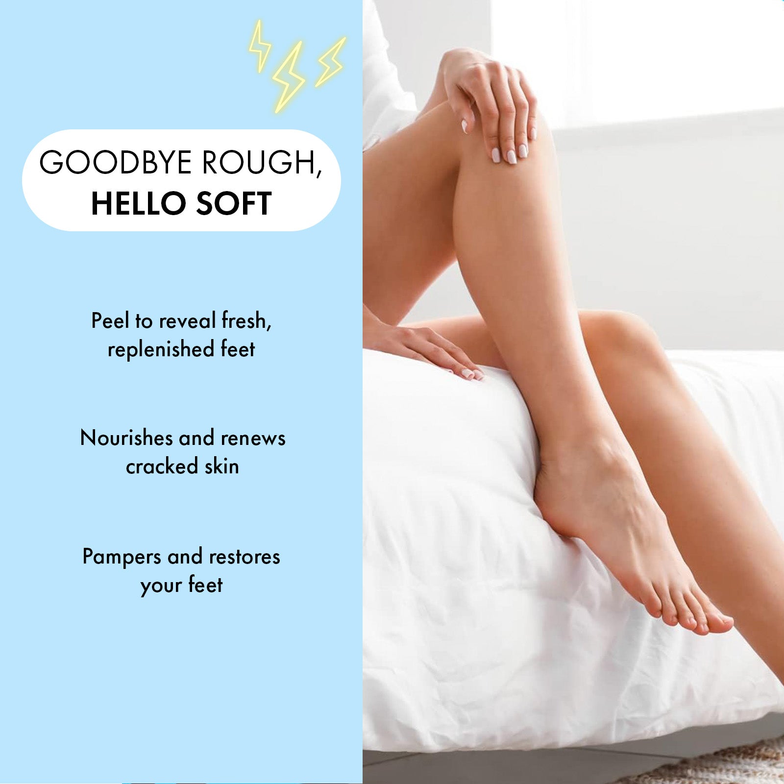7th Heaven Coconut Foot Mask - Softening & Repairing for Cracked Feet, Pack of 3