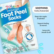 7th Heaven Coconut Foot Mask - Softening & Repairing for Cracked Feet, Pack of 3