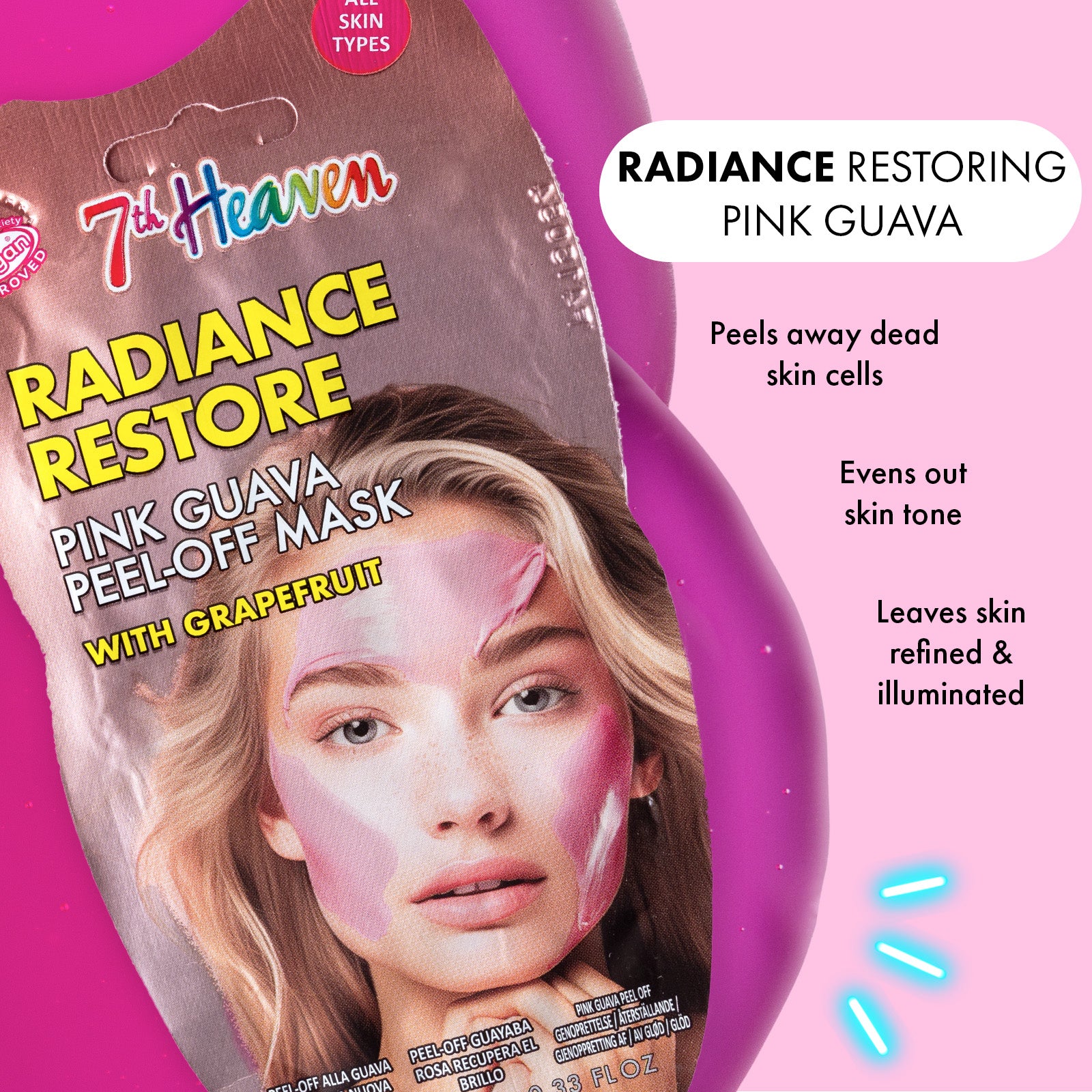 7th Heaven You Deserve This Self-Care Gift Bag with Hyaluronic Acid & Retinol Face Masks + Accessories
