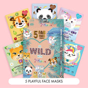 7th Heaven Go Wild Animal Face Mask Set - Nourishing & Playful Skincare Bundle