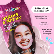 7th Heaven Pink Rose Clay Mask with Retinol - Balances & Mattifies Skin