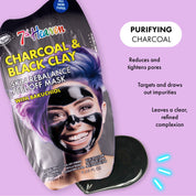 7th Heaven Charcoal & Black Clay Peel-Off Mask - Rebalances & Firms Skin