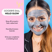 7th Heaven Charcoal Mud Mask with Glycolic Acid - Exfoliates & Detoxifies