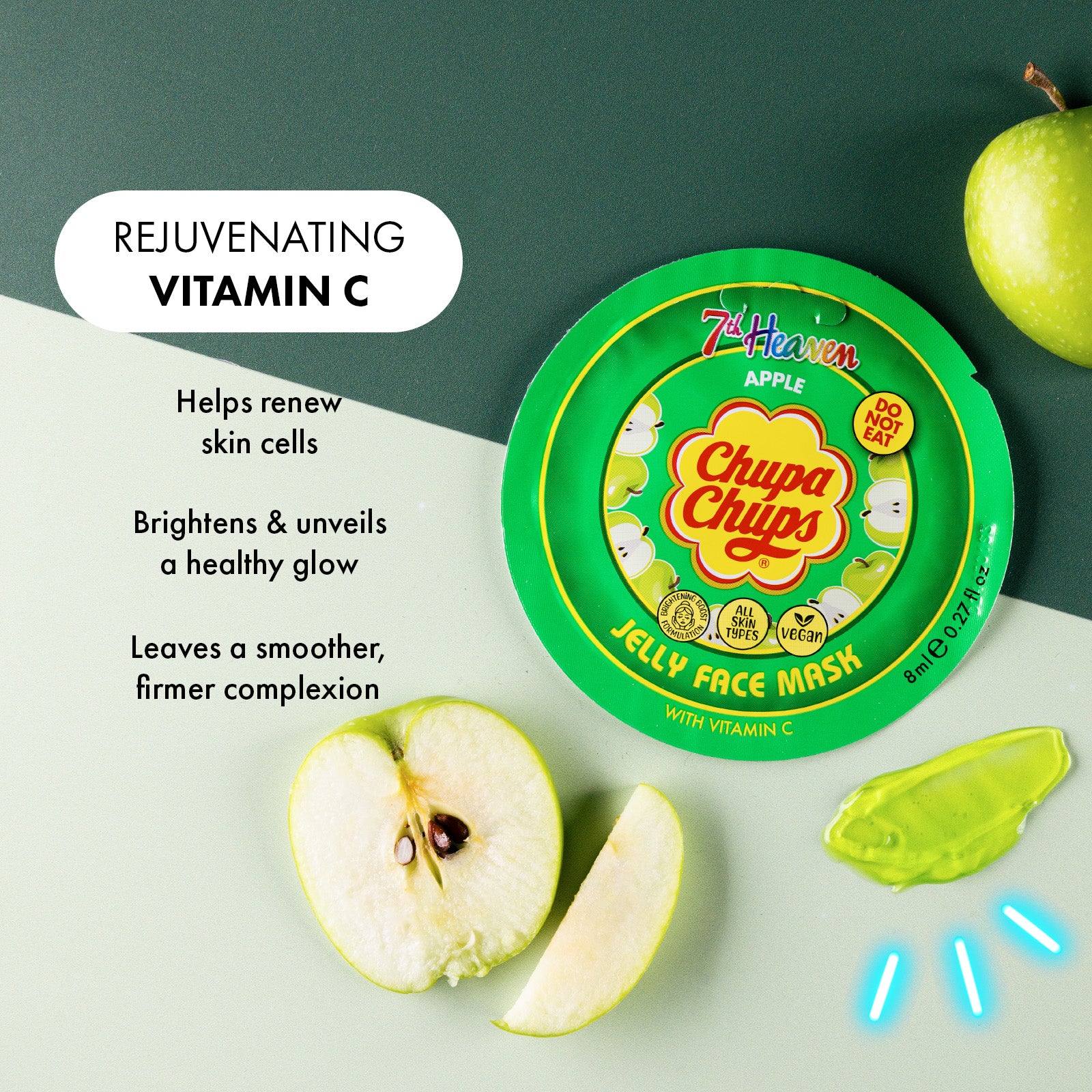 7th Heaven Chupa Chups Apple Jelly Mask with Vitamin C - Refreshes & Brightens
