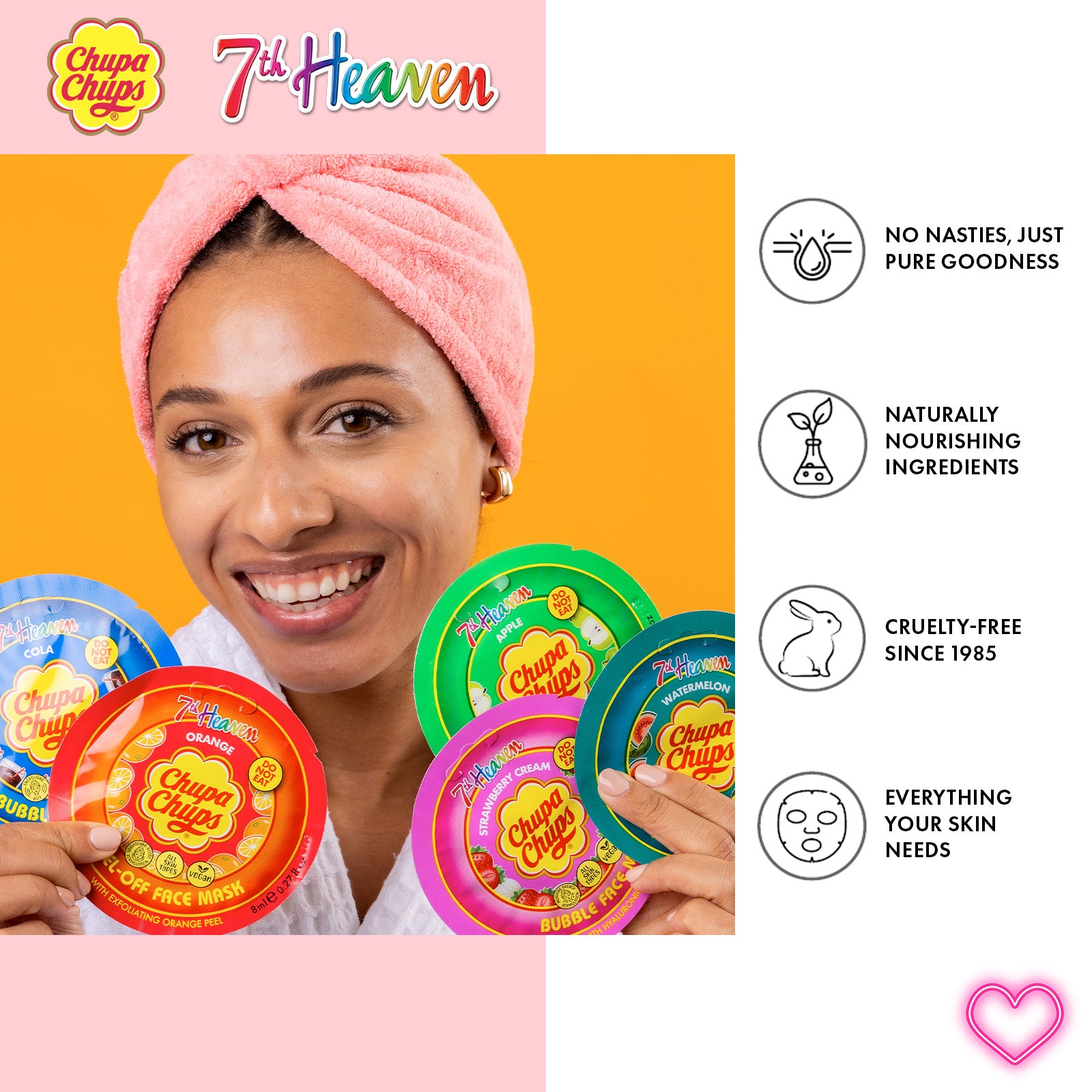 7th Heaven Chupa Chups Watermelon Jelly Mask with Vitamin E - Moisturises & Smooths Skin
