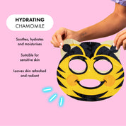 7th Heaven Bumble Bee Sheet Face Mask with Chamomile & Honey - Soothing & Hydrating, Single Pack