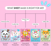 7th Heaven Bumble Bee Sheet Face Mask with Chamomile & Honey - Soothing & Hydrating, Single Pack