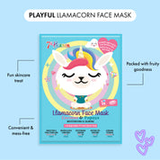 7th Heaven Llamacorn Face Mask with Coconut & Papaya - Calms & Hydrates