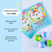 7th Heaven Llamacorn Bath Bomb & Face Mask Gift Set - Skin-Softening & Fun-Fizzing Treats